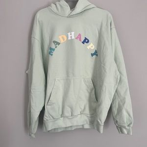 Madhappy mens L melon hoodie with hood stitching, flaw on the “A” but brand new